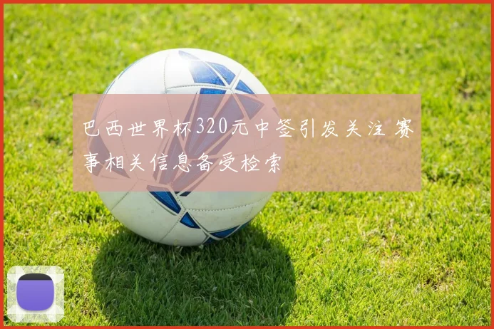 巴西世界杯320元中签引发关注 赛事相关信息备受检索